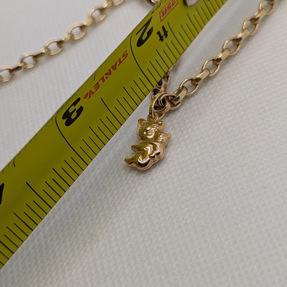 ✨ 9k Yellow Gold Belcher Charm Bracelet ✨ - Picture 9 of 10